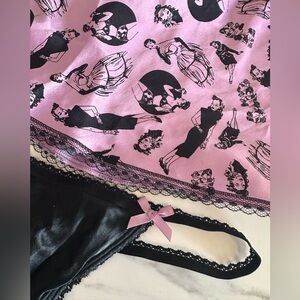 Victorias Secret Pin Up Girl Themed  2 piece silk set